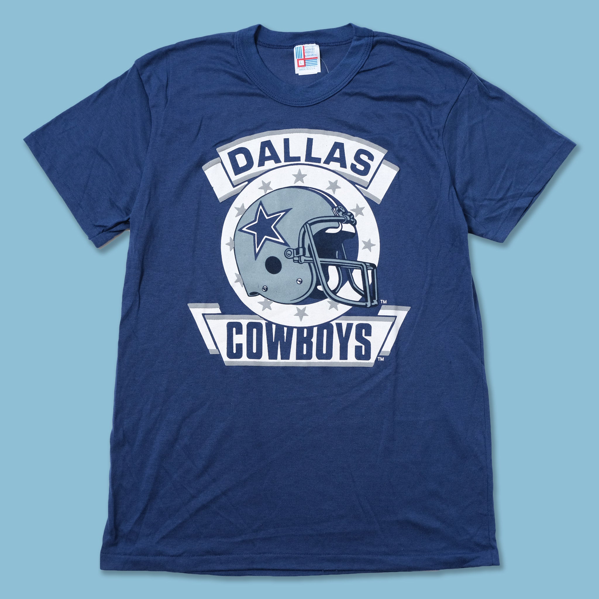 '47 Dallas Cowboys Navy Vintage Tubular Tie-Dye T-Shirt