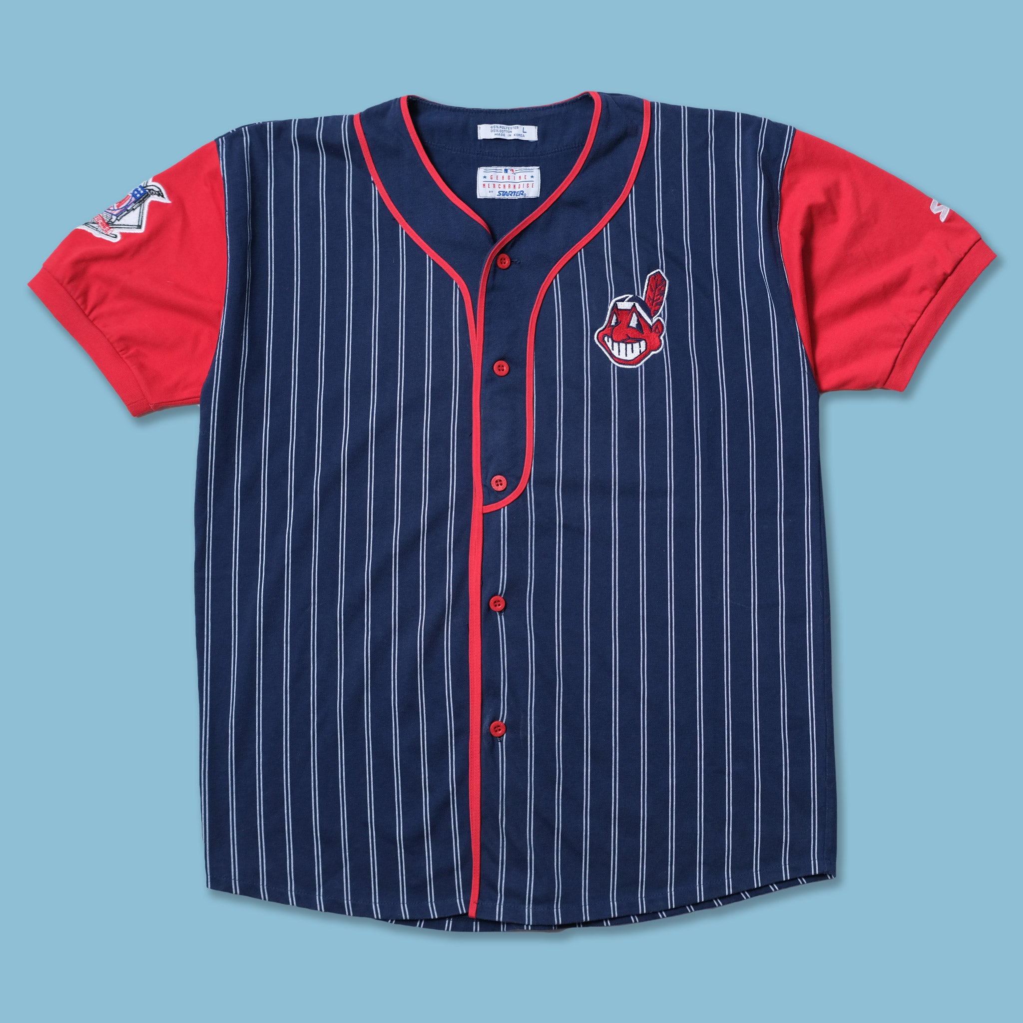 RAY FOSSE  Cleveland Indians Majestic 1976 Throwback Baseball Jersey