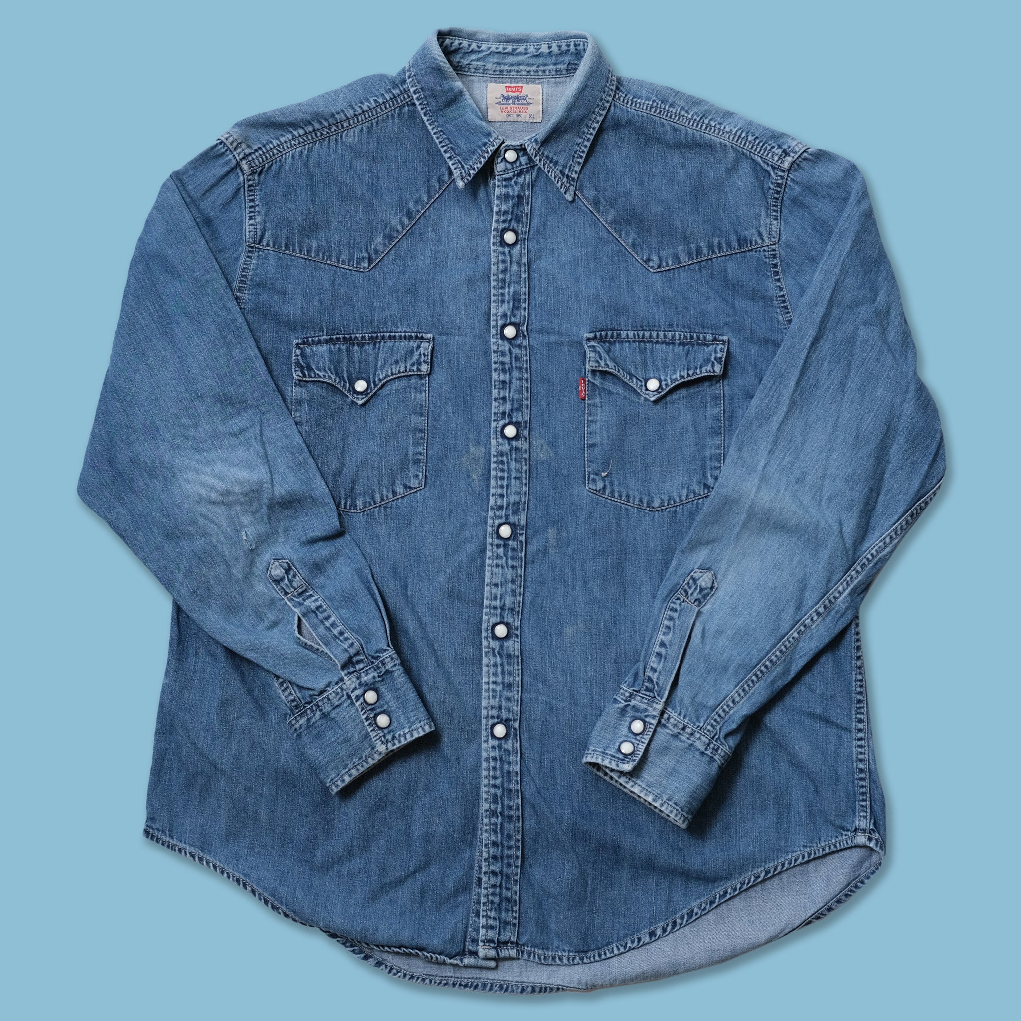 Vintage Levis Denim Shirt XLarge 