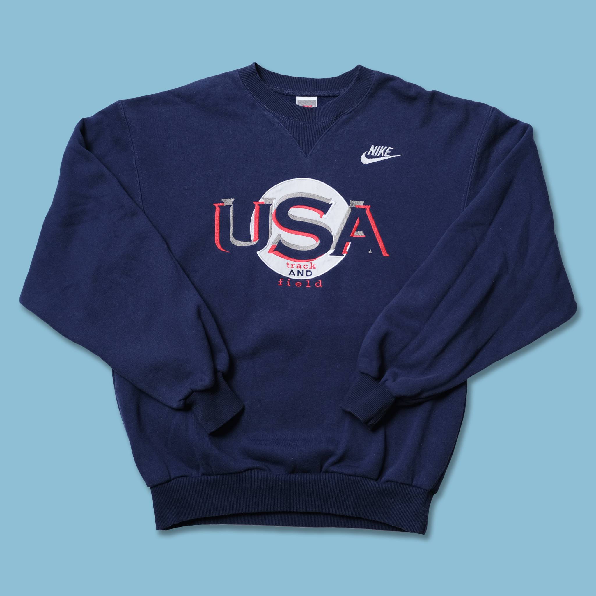 Vintage Nike Track & Field USA Sweater Medium Large | Double Vintage