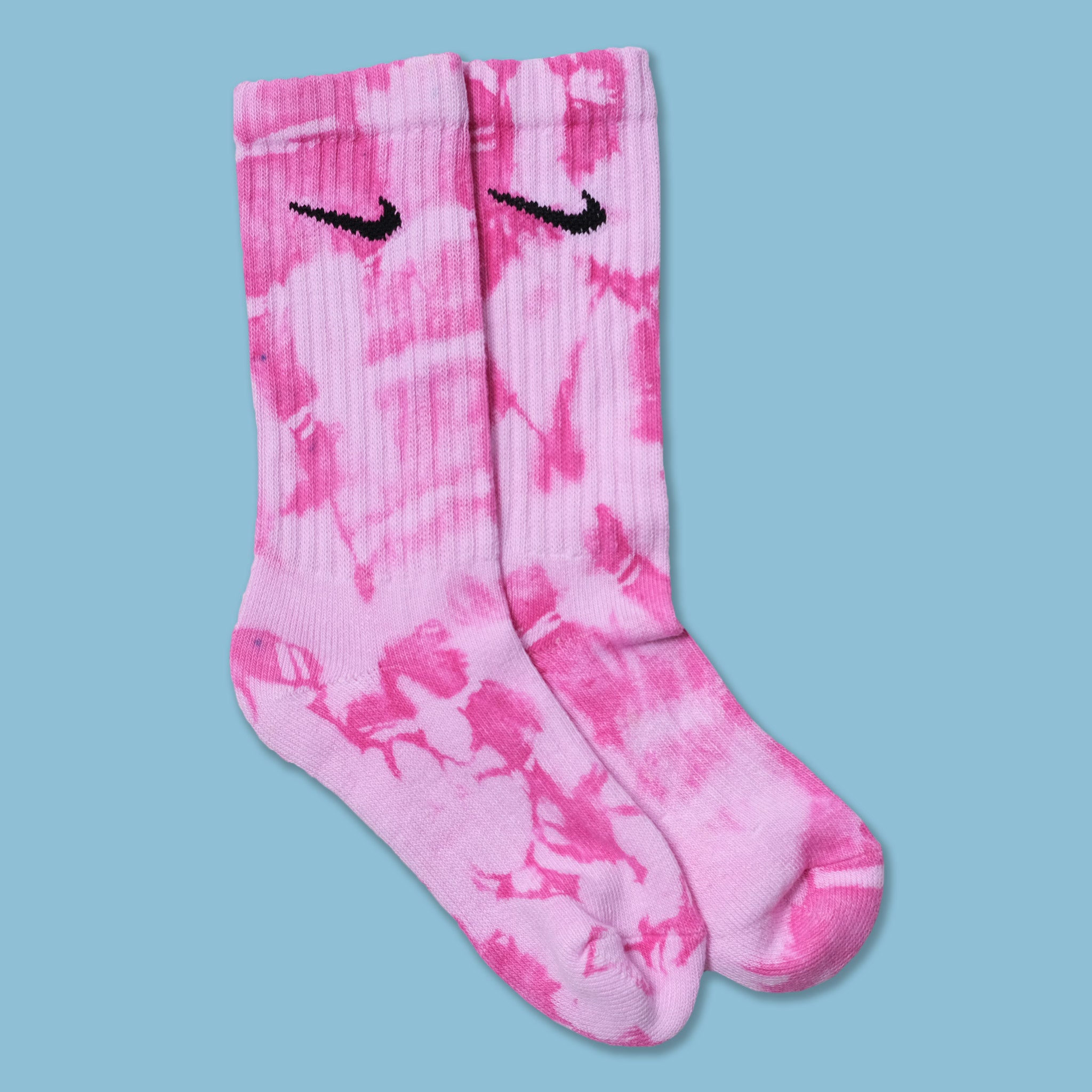 nike socks pink tick