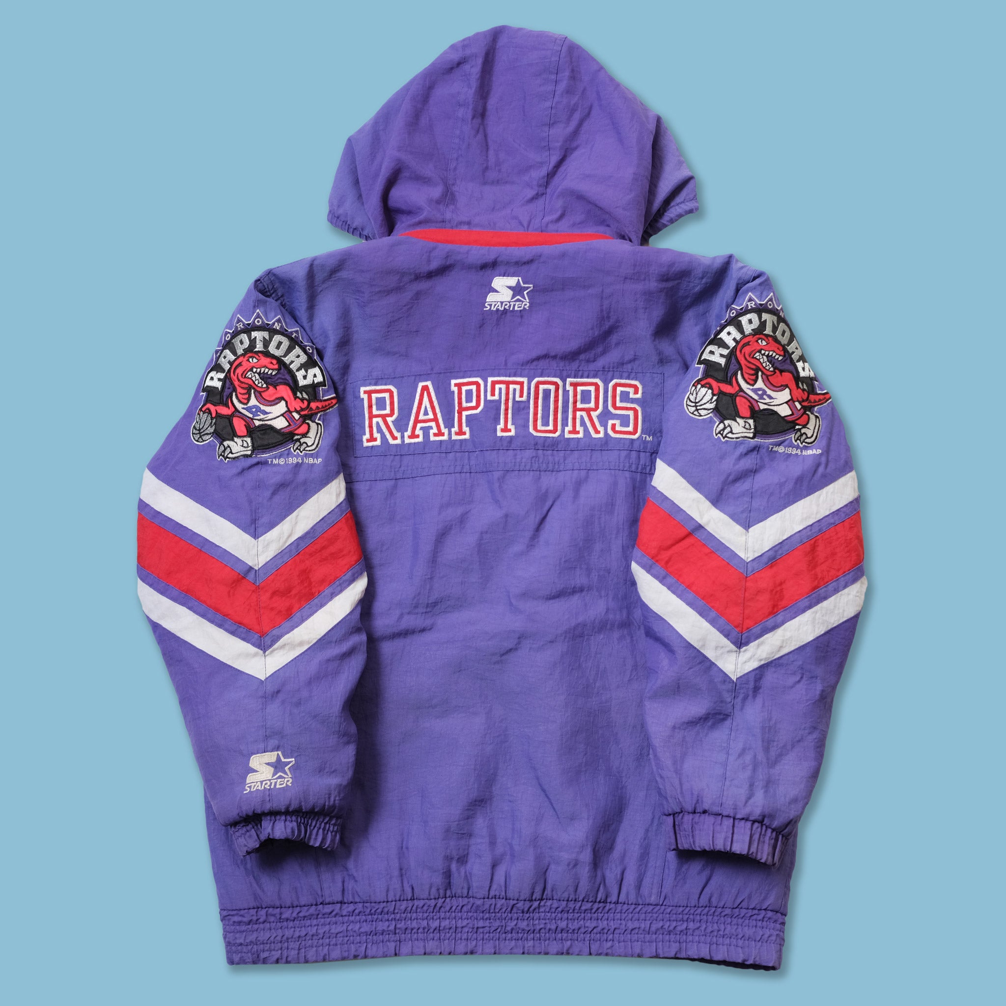 vintage raptors windbreaker