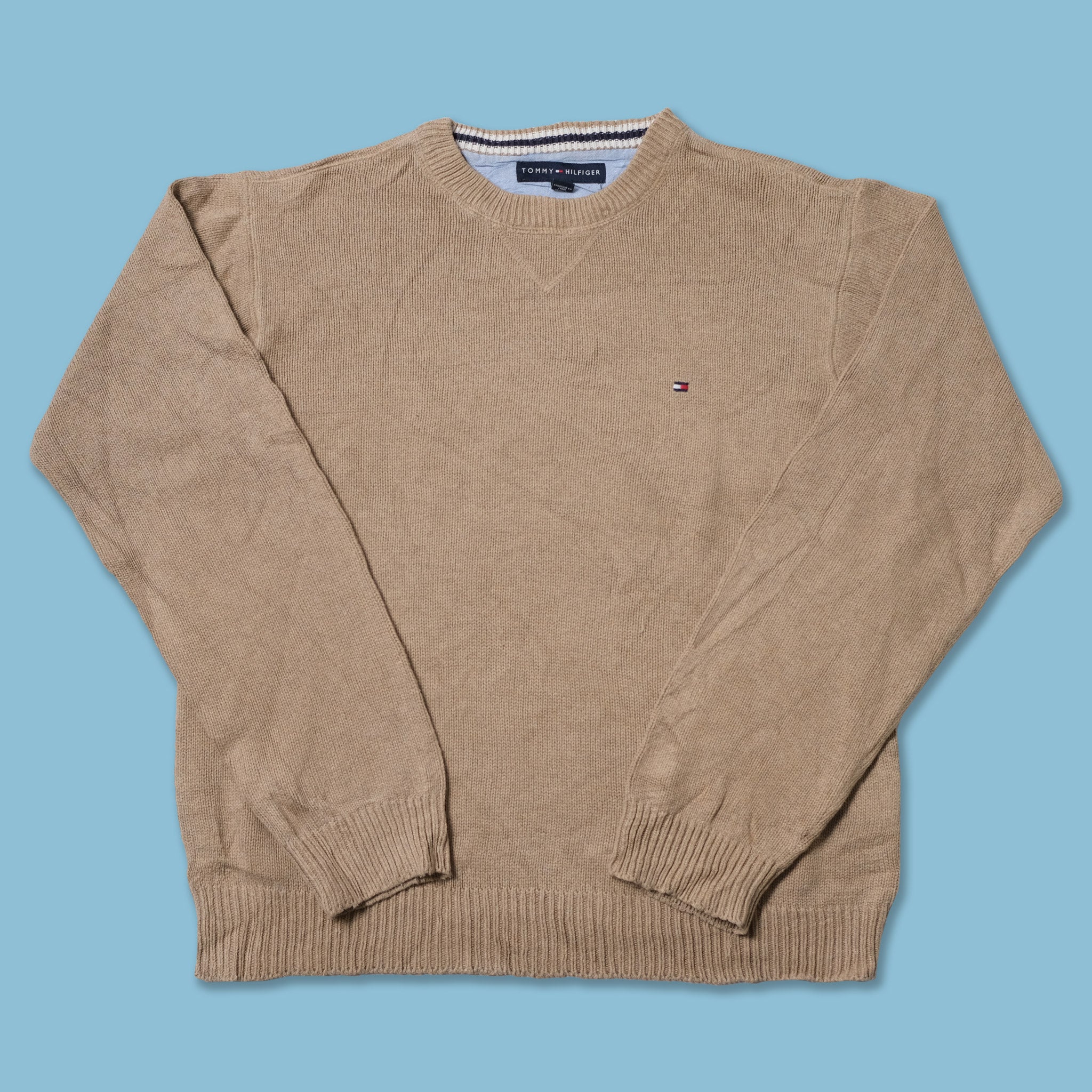 beige tommy hilfiger sweater