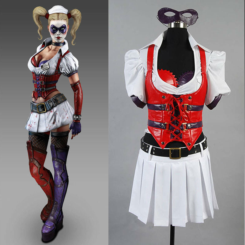 Batman Arkham Asylum City Harley Quinn Cosplay Costume Custom Made