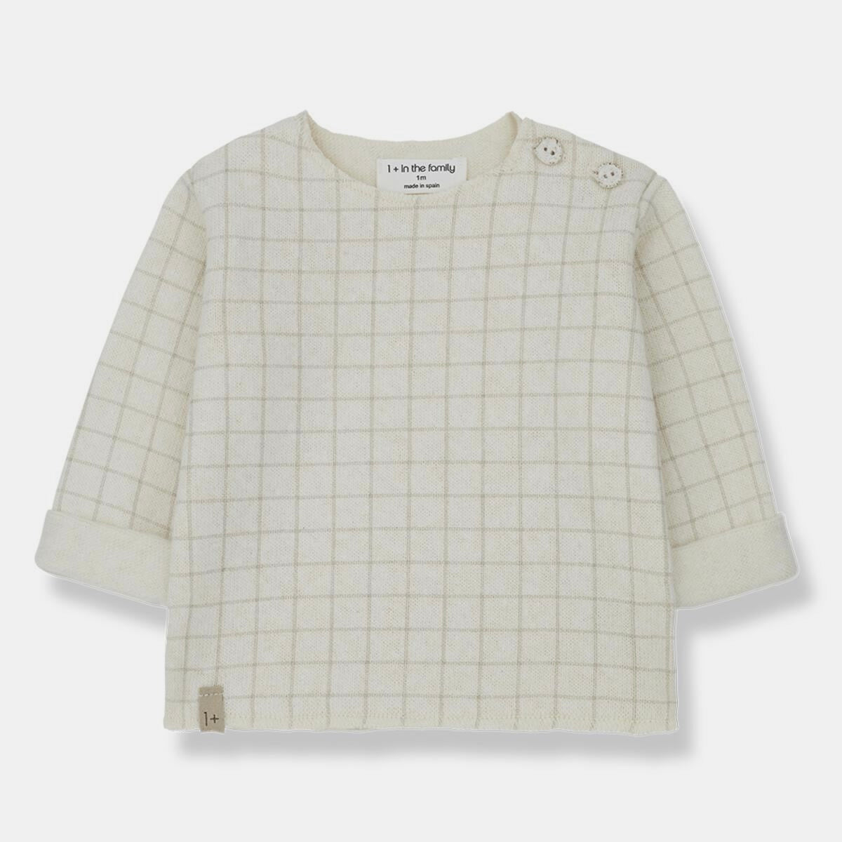 Tom Ecru Grid Long Sleeve | 1+ in the Family