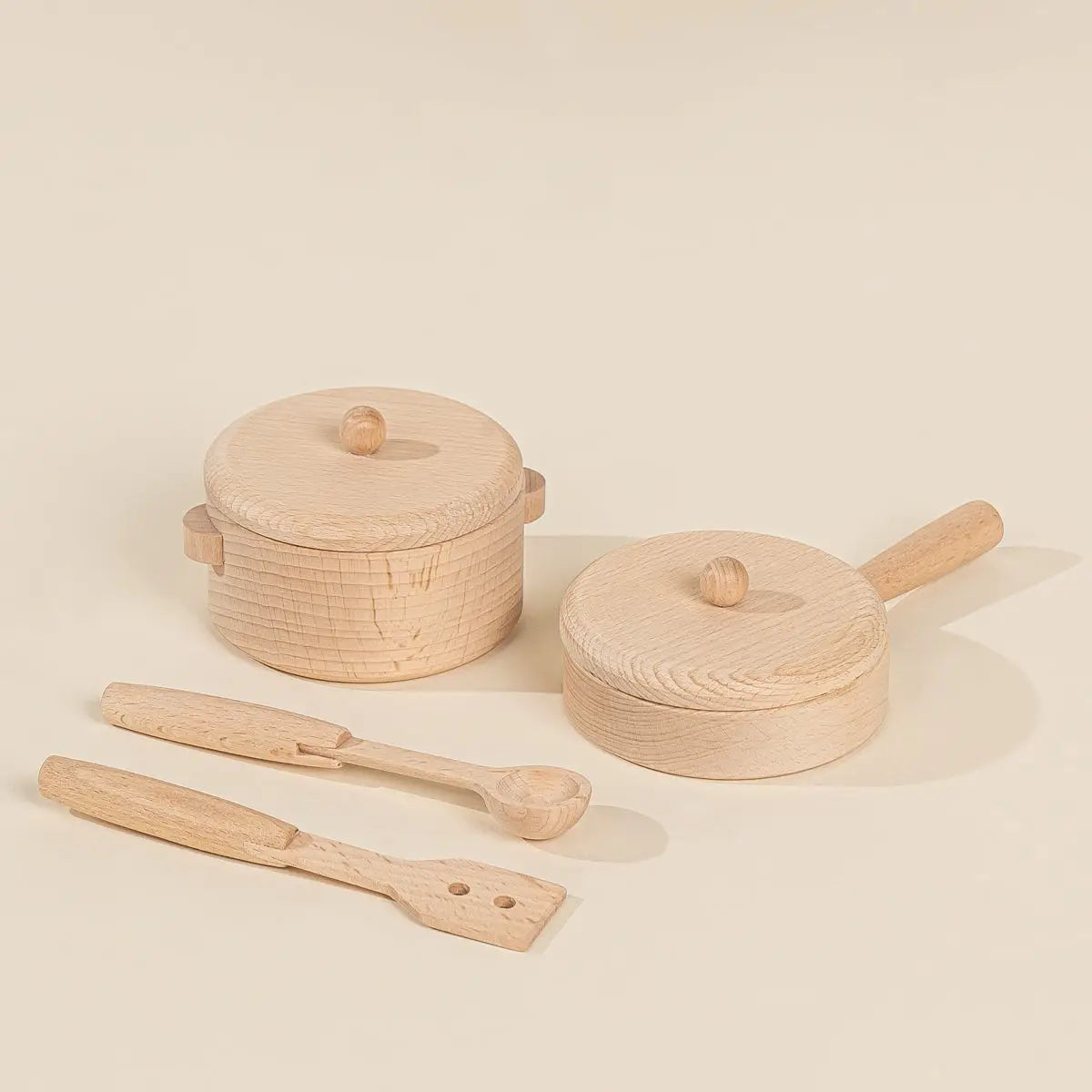 Wooden Pots and Pans Playlet (6 pcs)