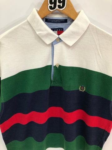 tommy hilfiger green striped shirt