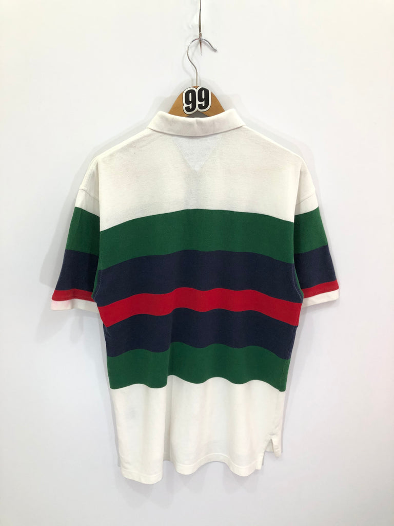 tommy hilfiger green striped shirt