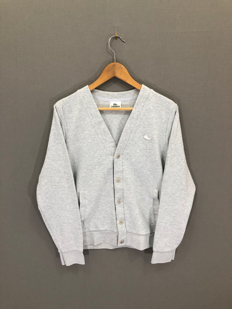 lacoste grey cardigan