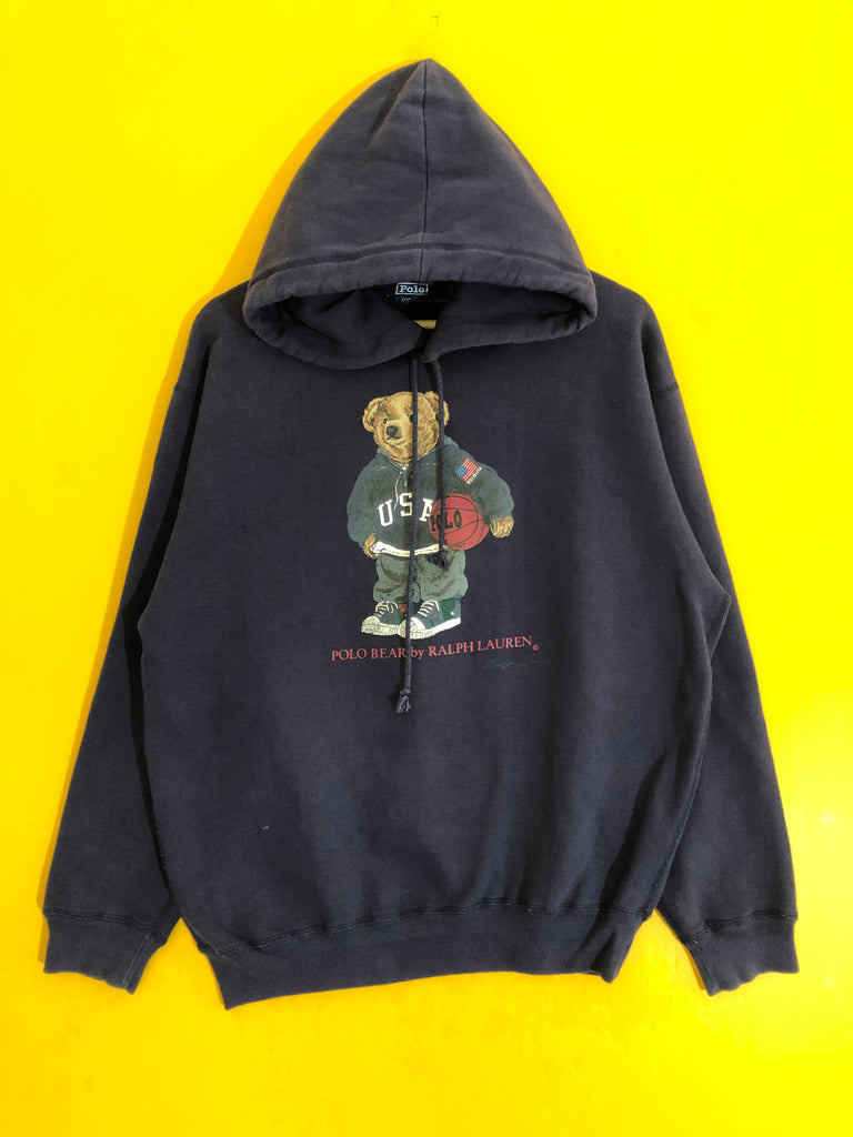 vintage polo bear hoodie