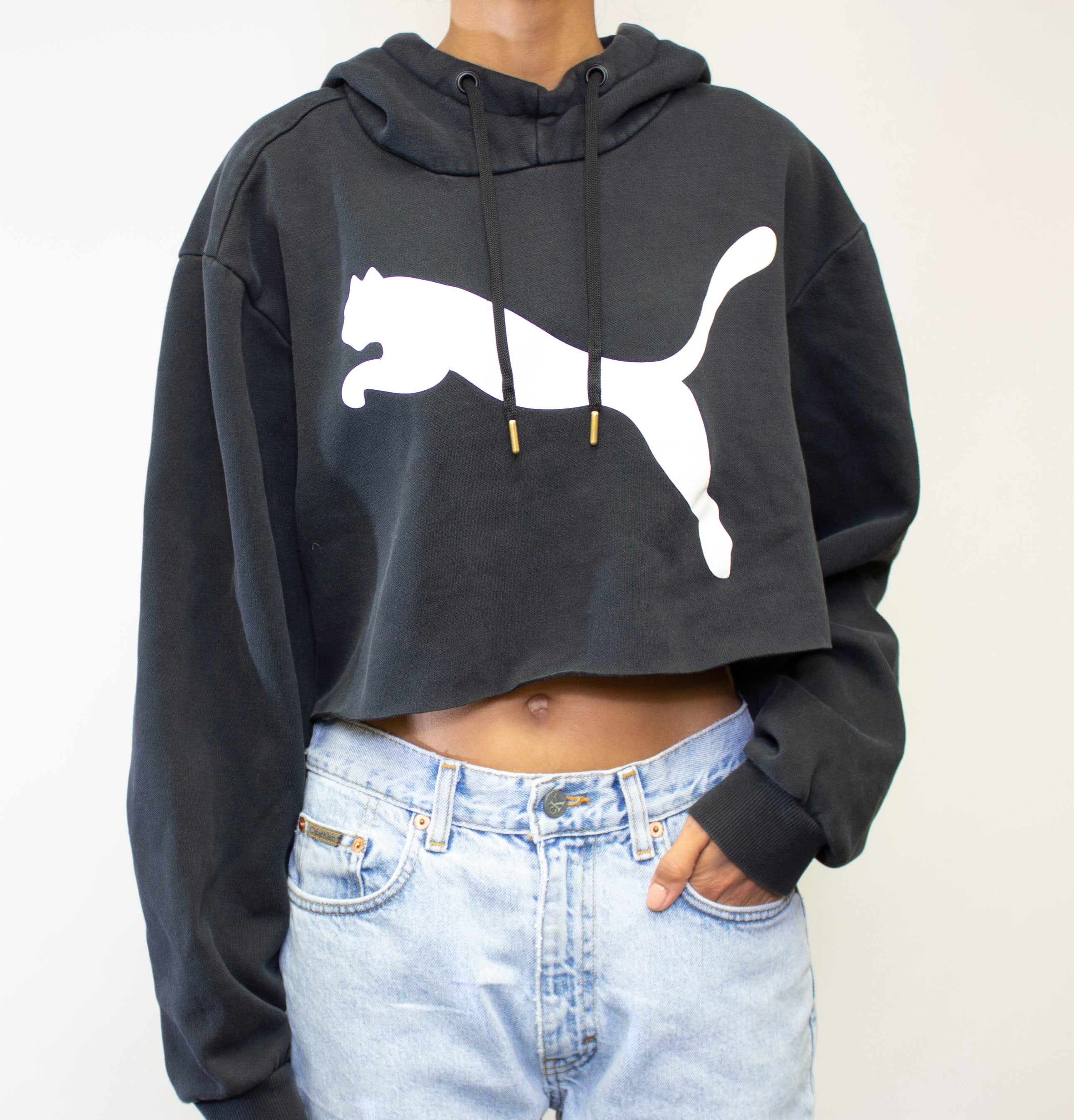 puma crop top hoodie