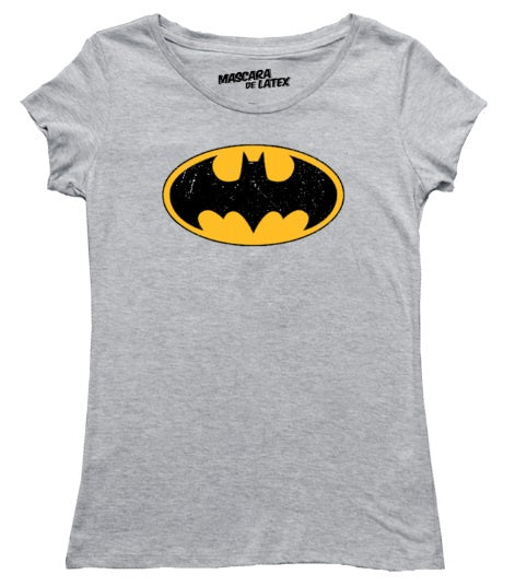 Mujer Batman Logo Gris