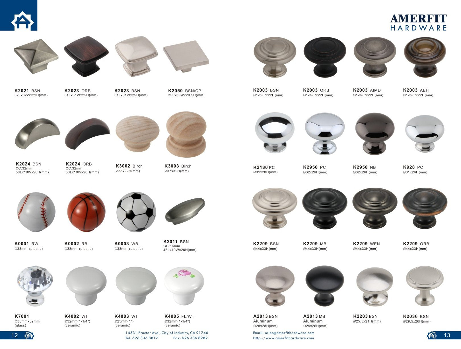 Amerfit knobs wood sporty contemporary decorative knobs
