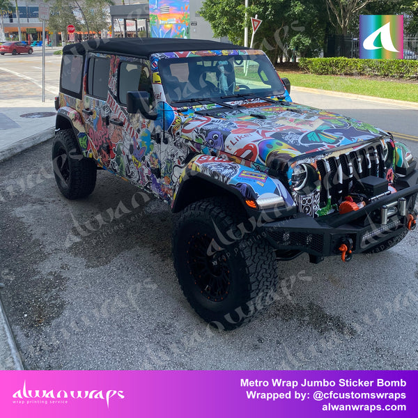 Sticker Bomb Jeep Wrap