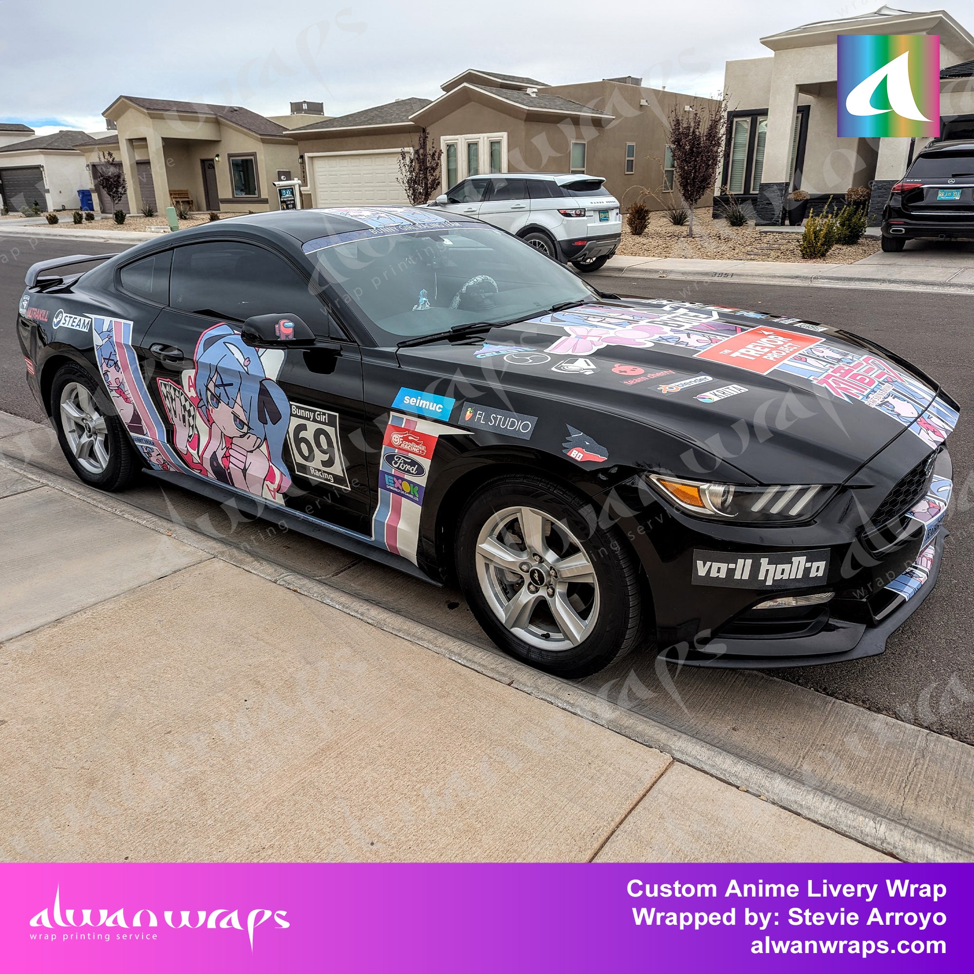 Custom anime vinyl wrap