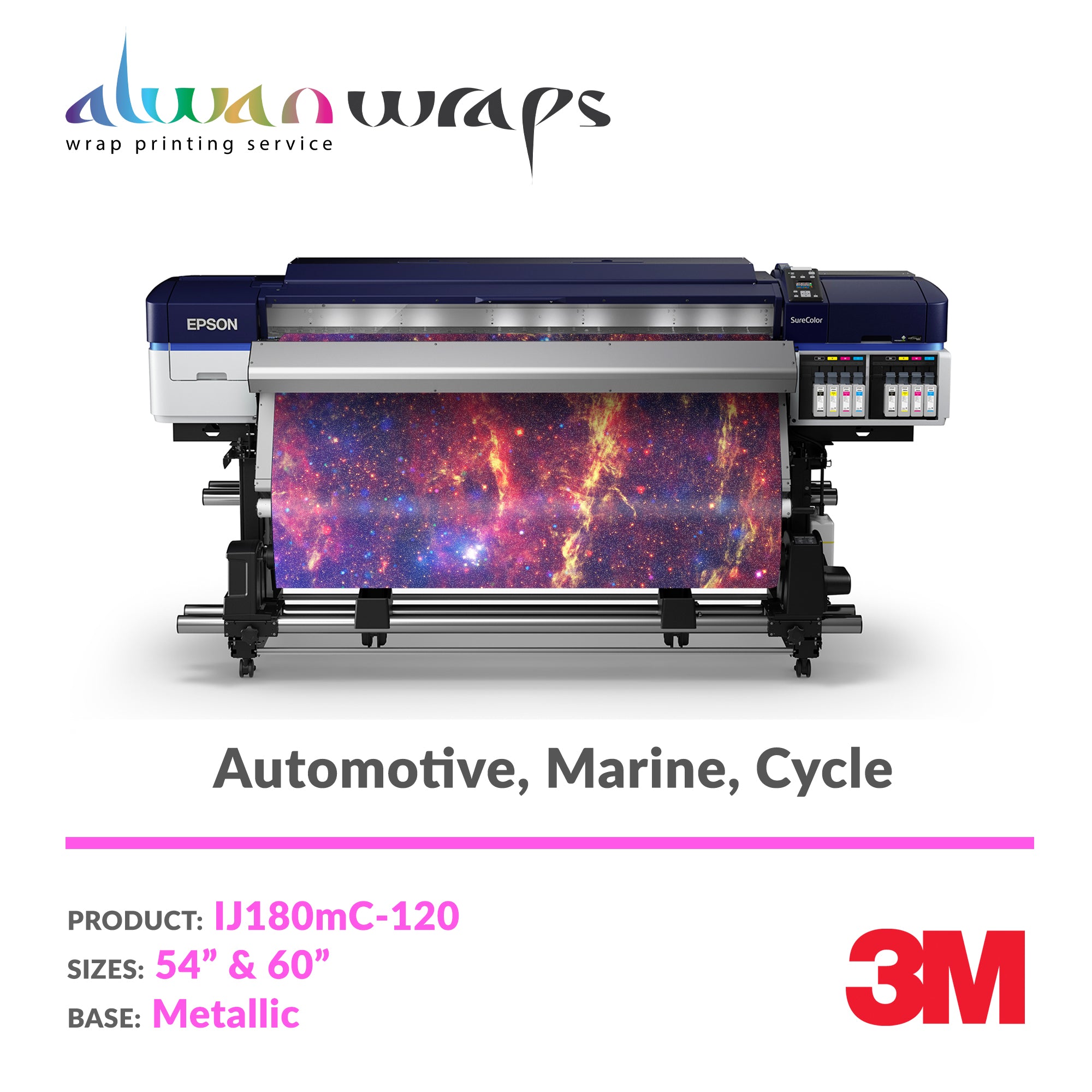 3M IJ180MC 120 Printable Metallic Wrap Film Alwan Wraps