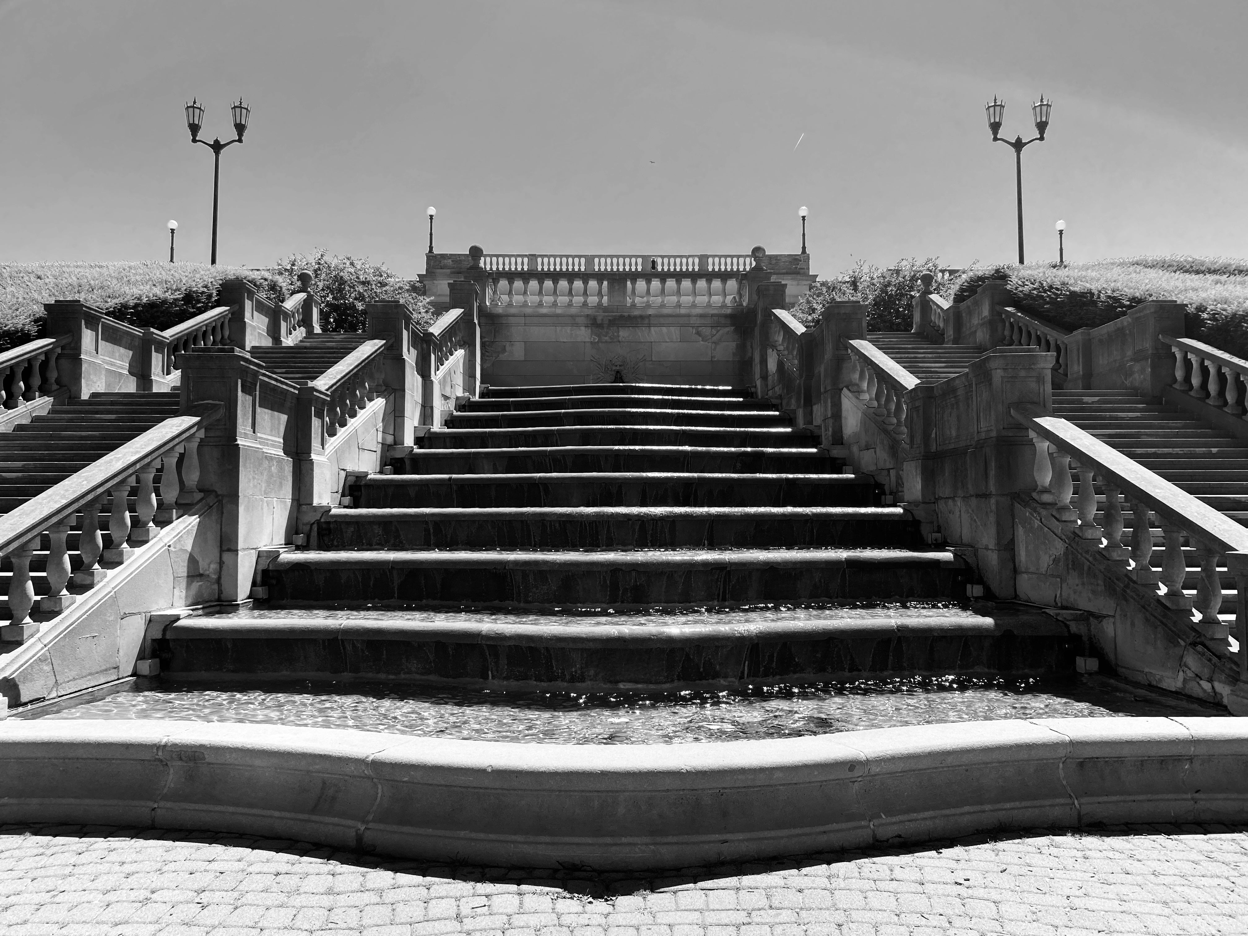 fountain stairs at Ault Park in Cincinnati Ohio