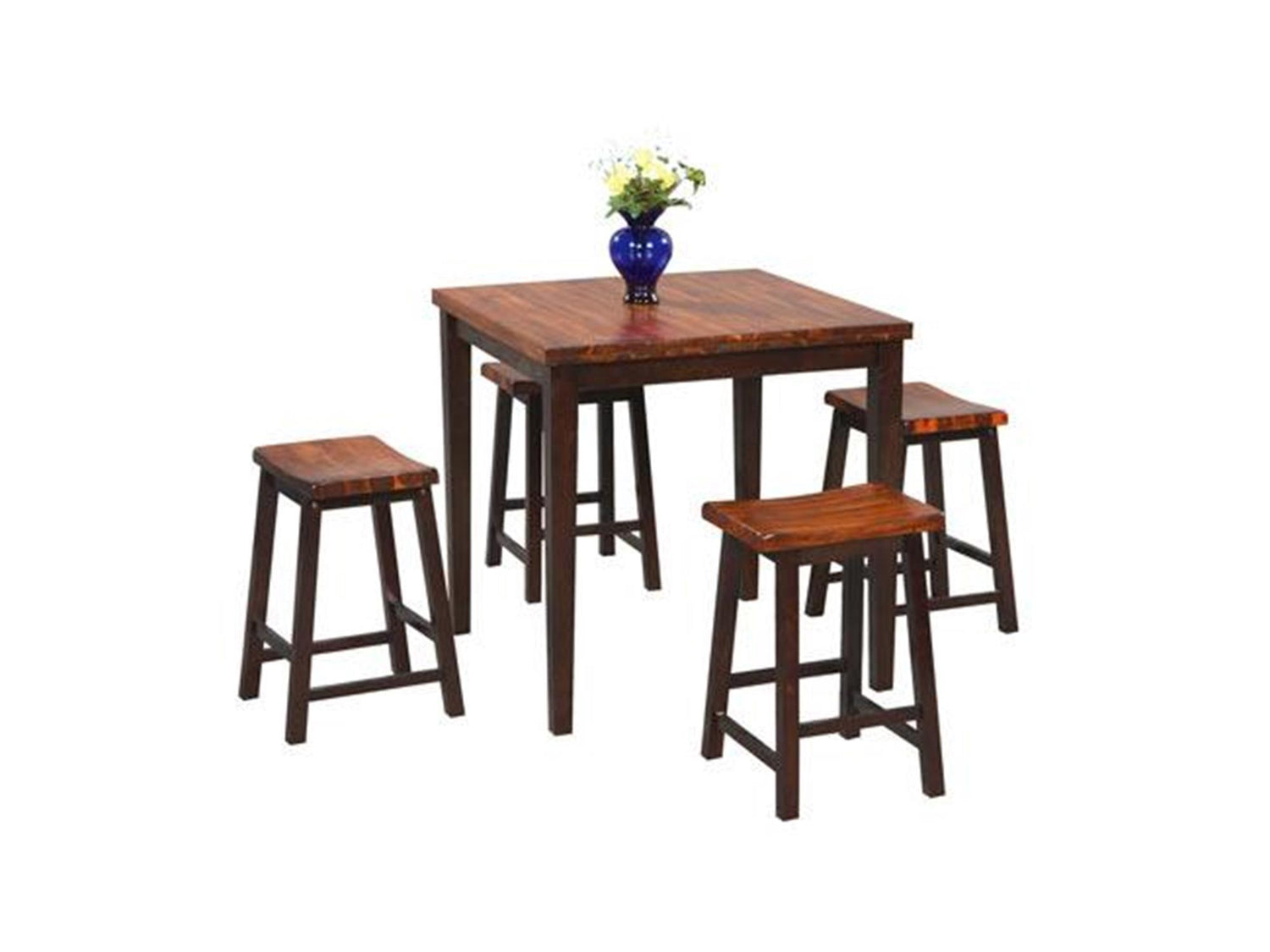 7 piece dark wood dining set