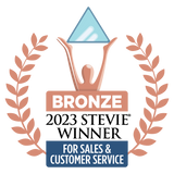 2023 Bronze Stevie Award Winner for Sales and Customer Service