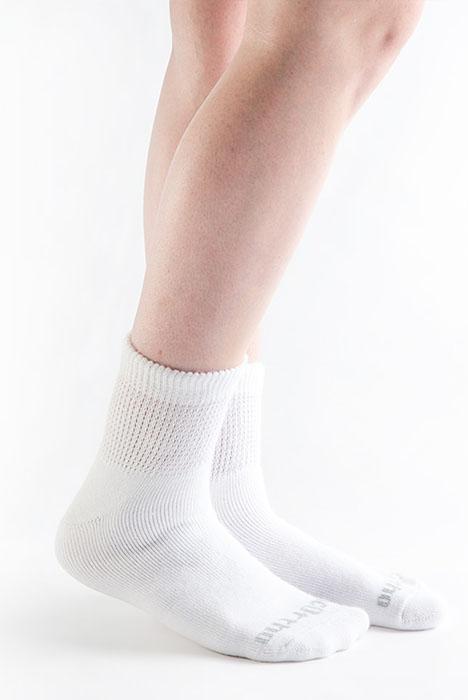 Doc Ortho Ultra Soft Loose Fit Diabetic 1/4 Crew Socks, 3 pairs