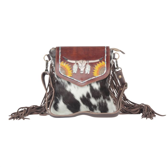 Recognition Hand-Tooled Cowhide Bag