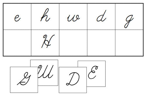 Upper & Lower Case Letter Matching (Cursive) - Montessori Print Shop ...