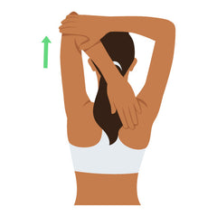 stretching arm with a tricep stretch