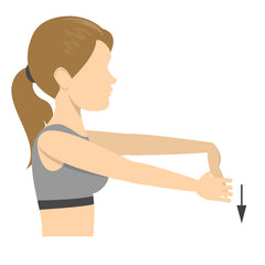 stretching arm with a wrist flexor and extensor modified stretch