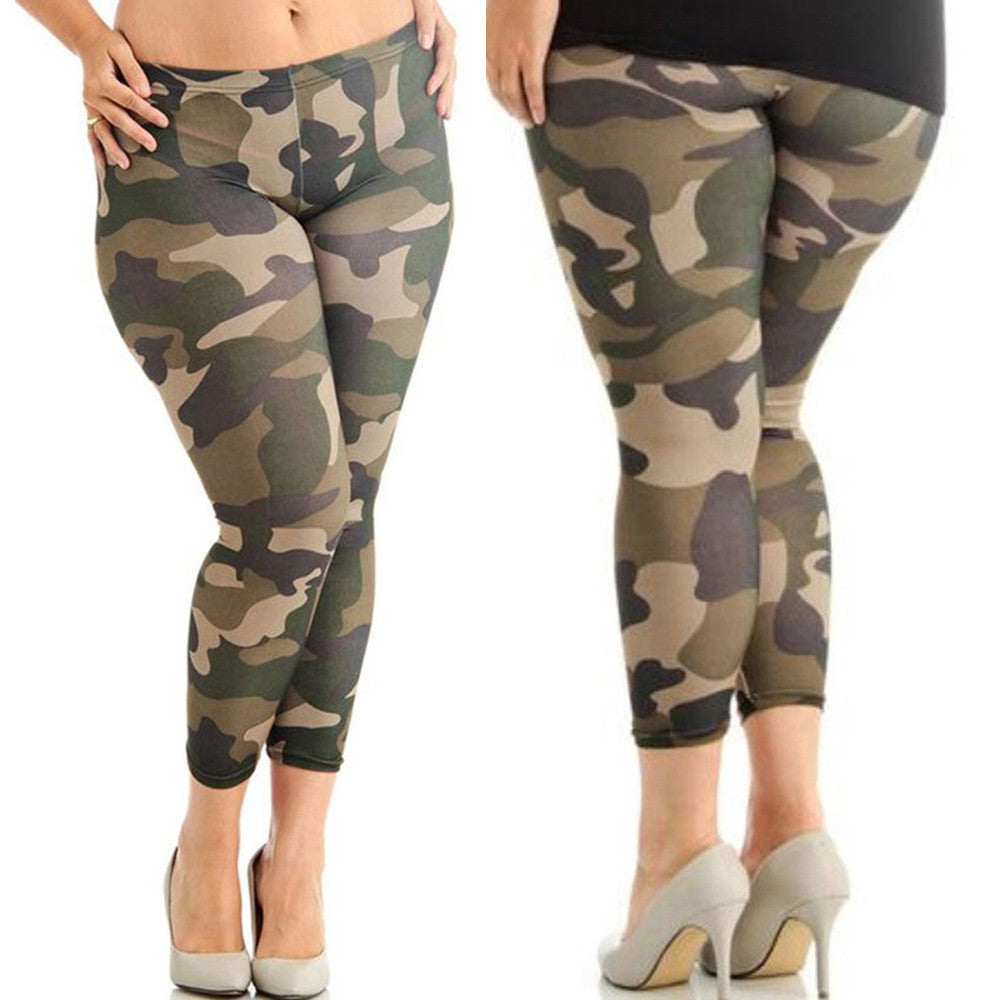 plus size camo trousers