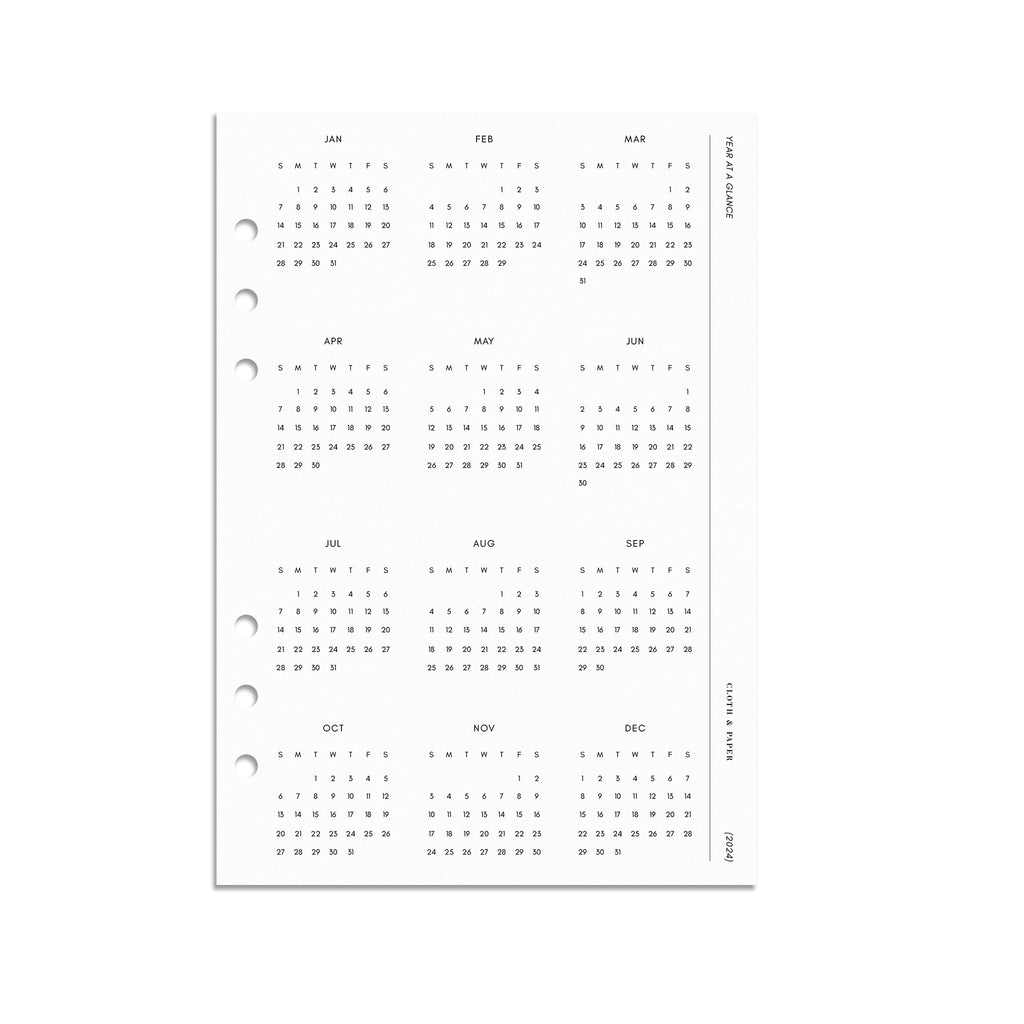 C&P Planner Size Guide – CLOTH & PAPER