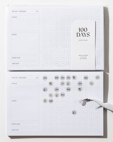 100 Day Sticky Notes