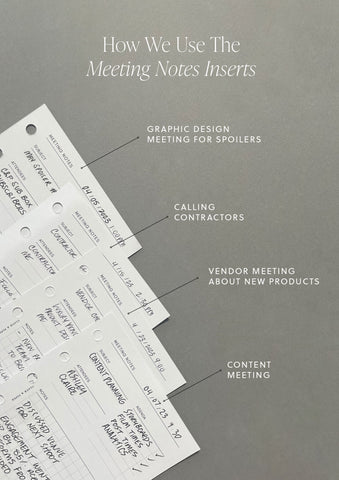 Meeting Notes Inserts How To