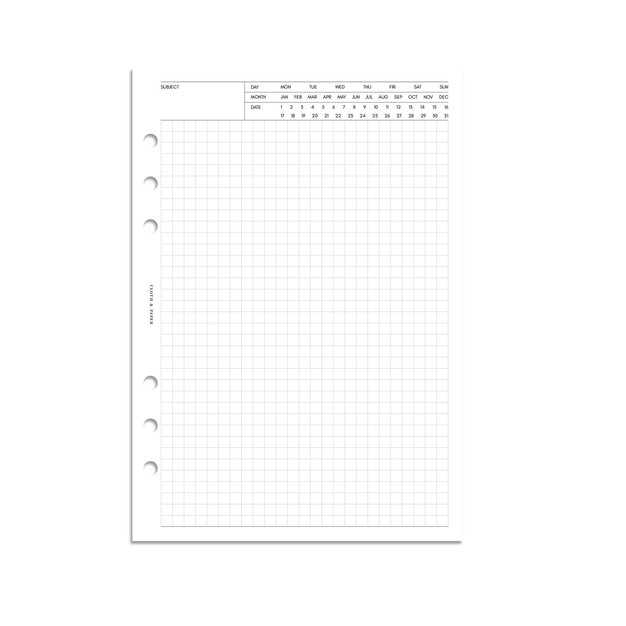 Executive Note Inserts | Graph Paper | 2nd Edition | Cloth & Paper – CLOTH  & PAPER