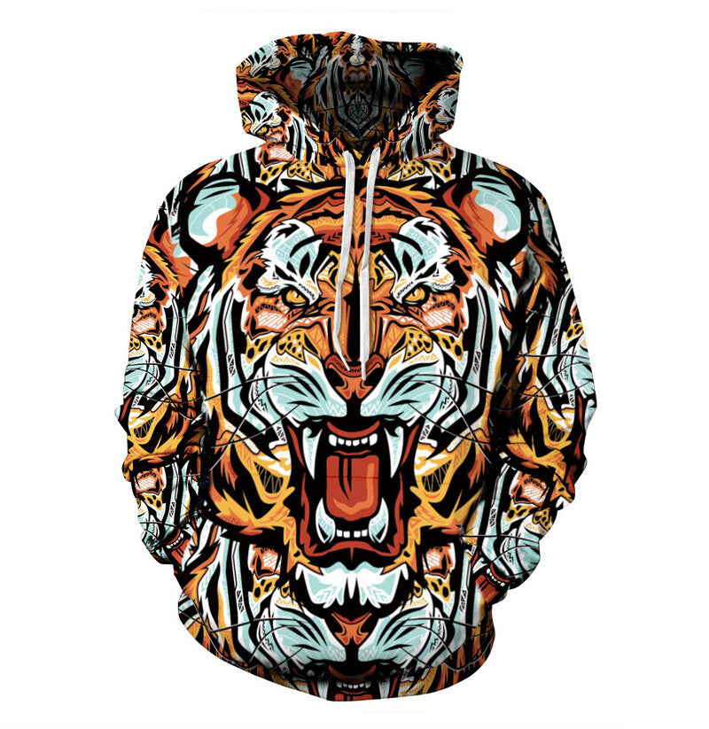 tiger face hoodie