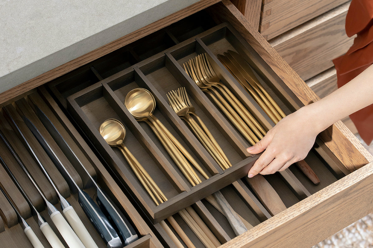 The Container Store x KonMari 2Tier Flatware & Utensils Organizer