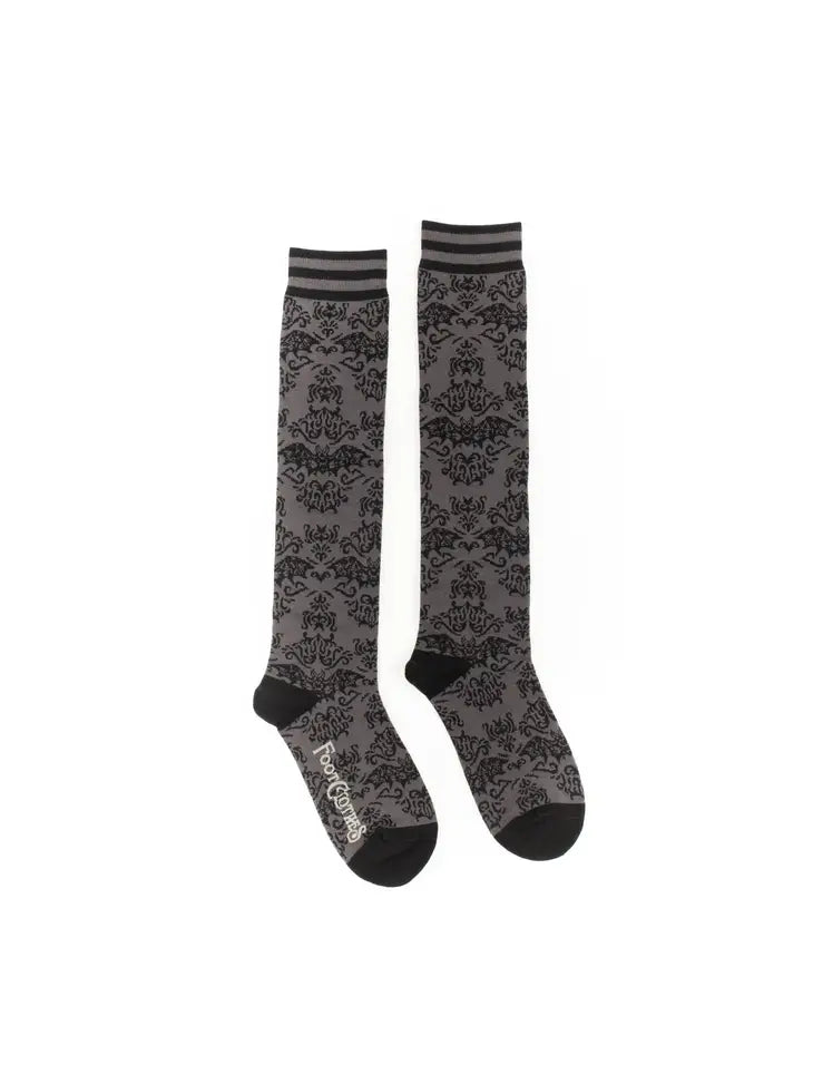 Bat Damask Knee High Socks