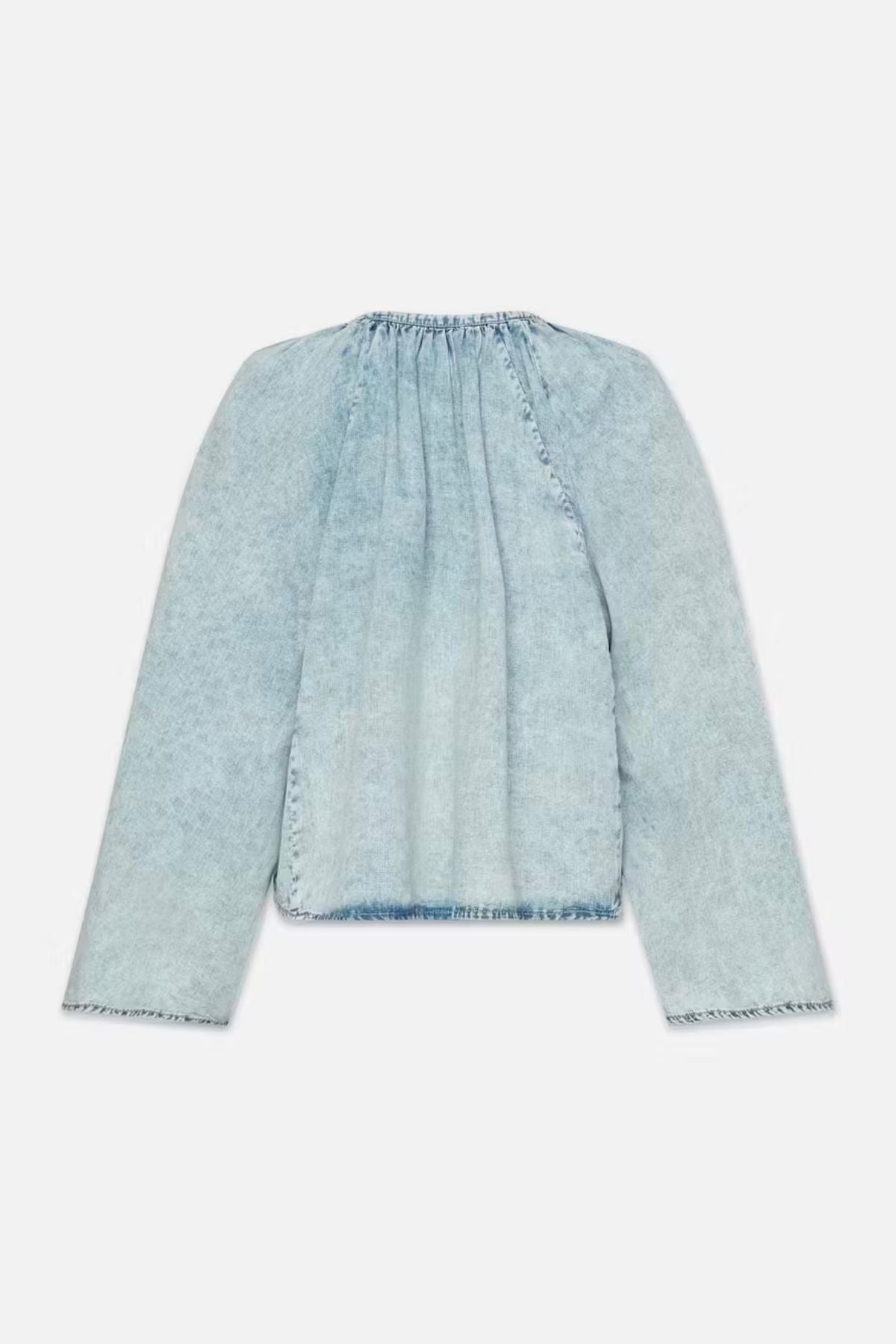 Frame Denim Shirred Denim Blouse - Aries