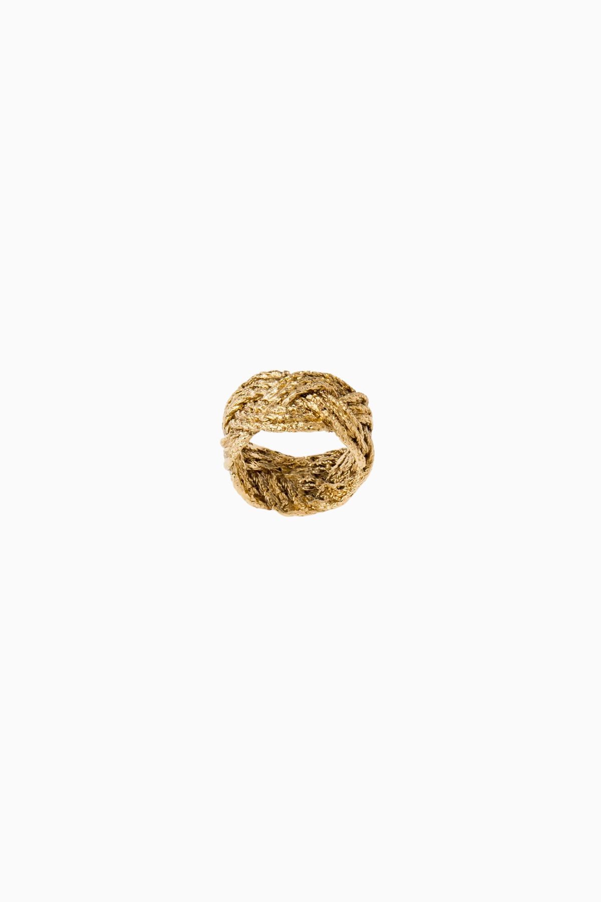 Aurelie Bidermann Miki Plait Ring - Gold