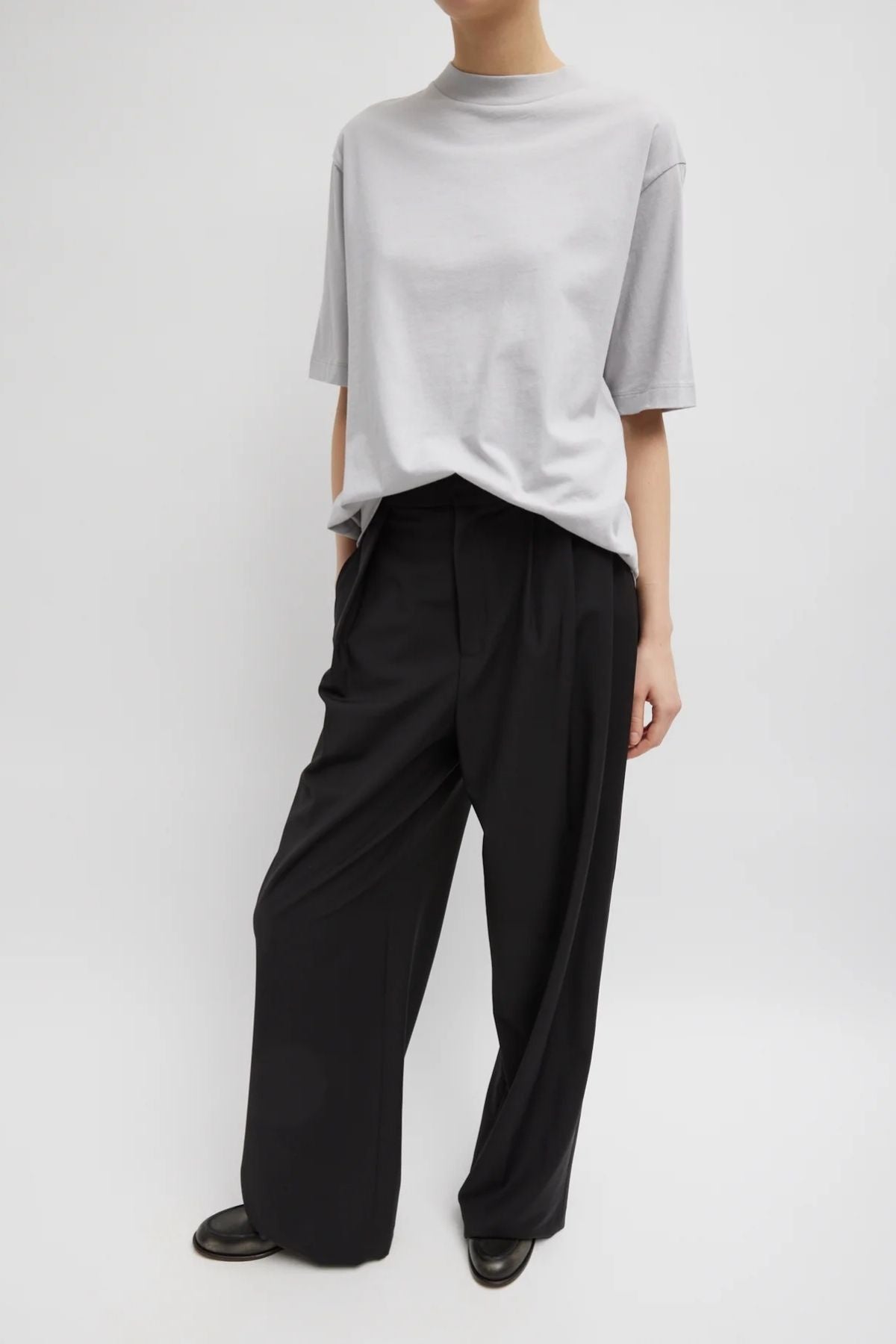 Tibi Tropical Wool Stella Pant - Black