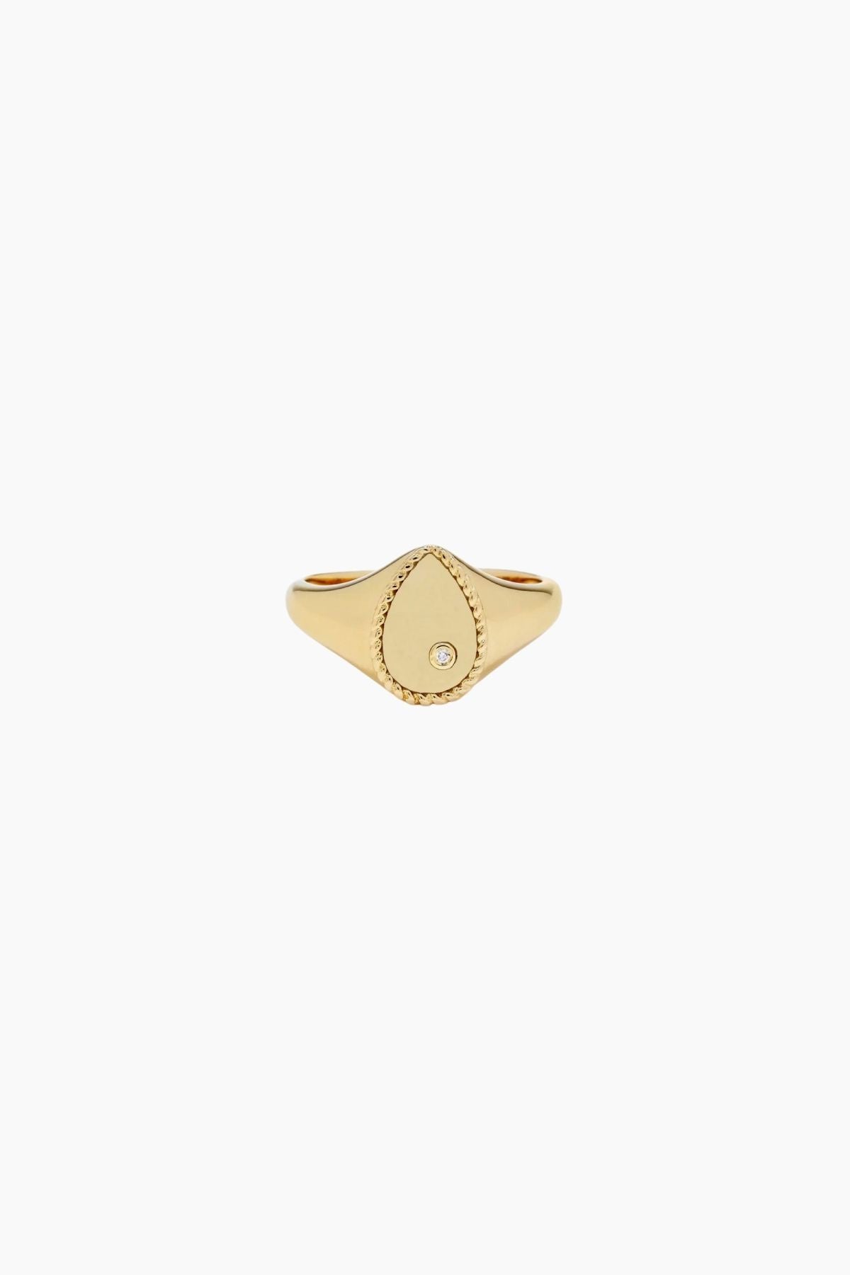 Yvonne Léon Baby Chevalière Pear Ring - Yellow Gold