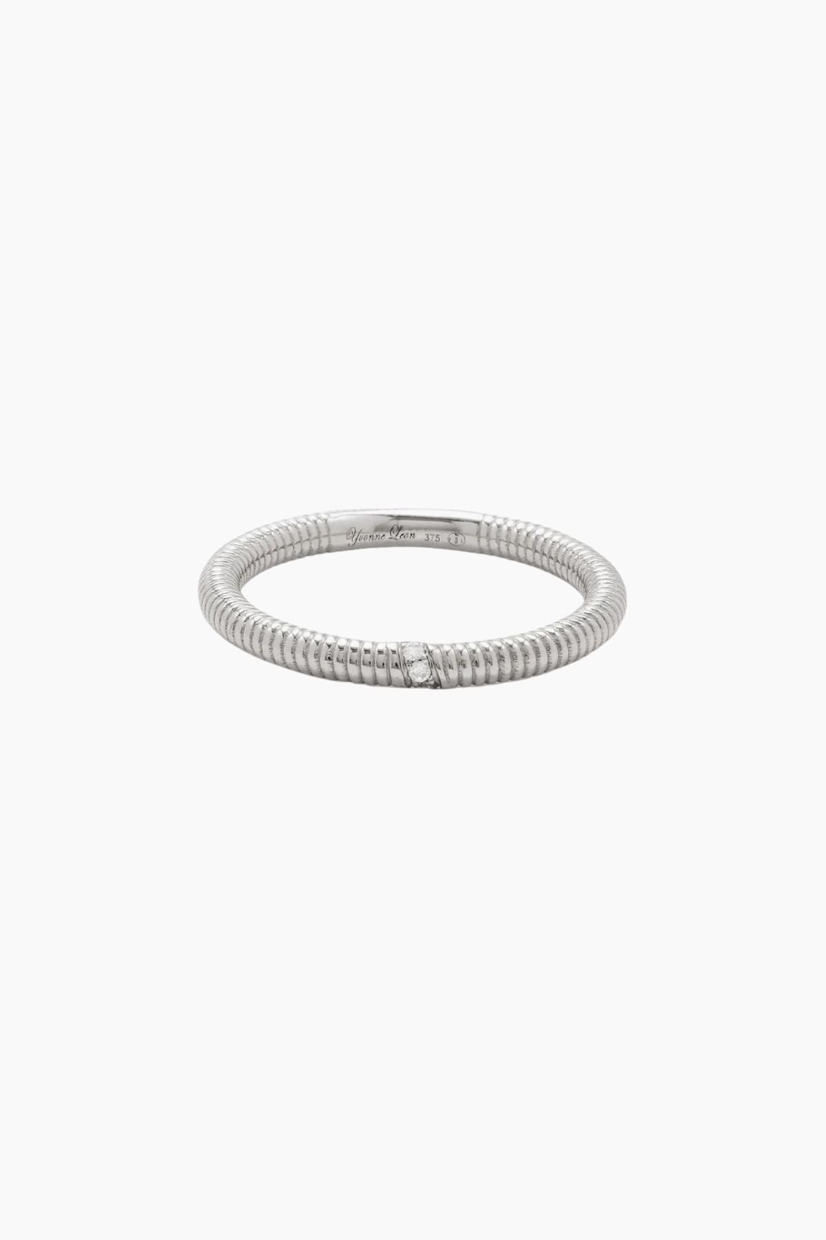 Yvonne Léon Diamond Twist Ring - White Gold