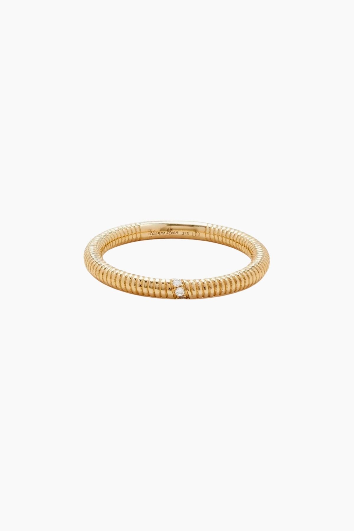 Yvonne Léon Diamond Twist Ring - Yellow Gold