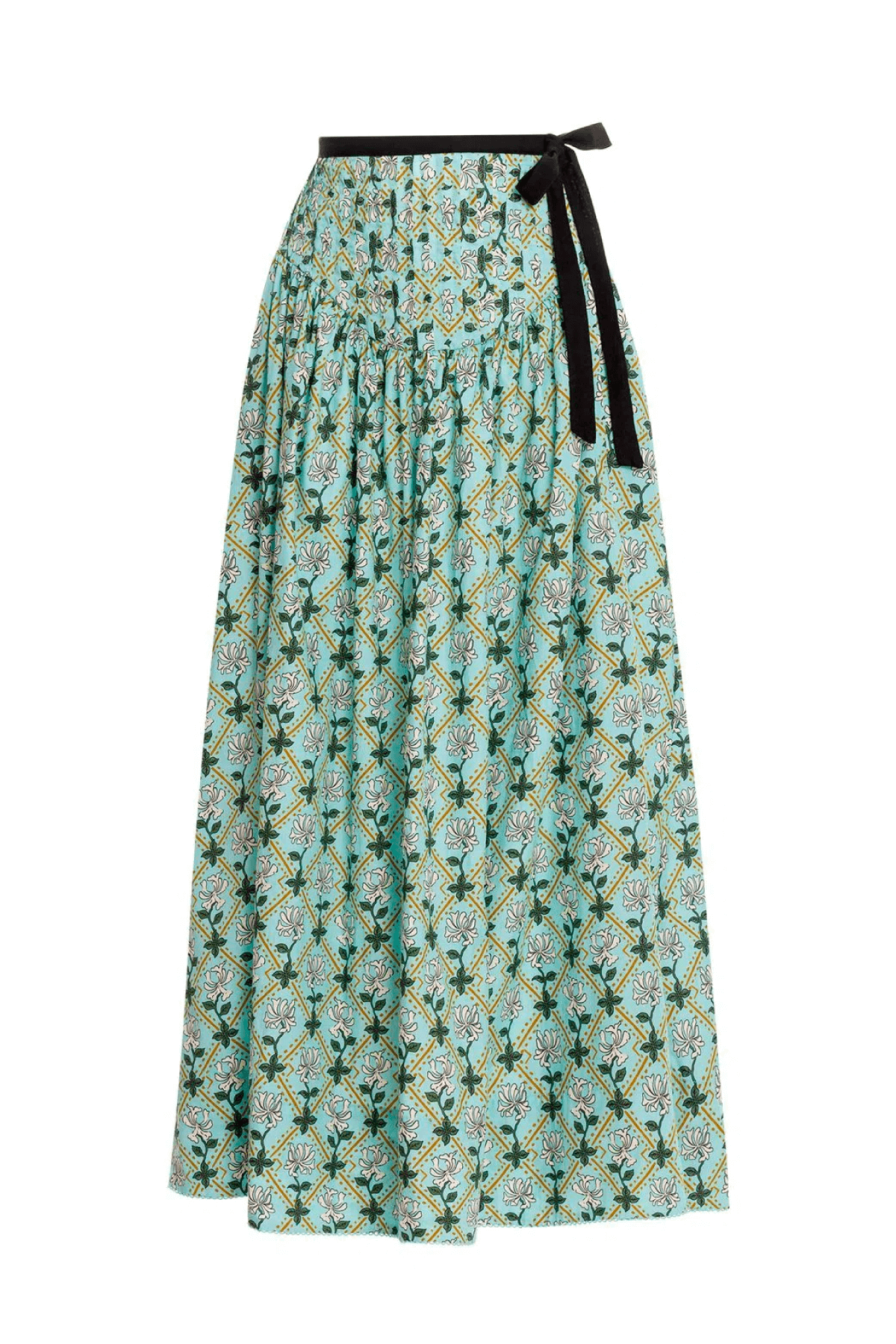 Agua by Agua Bendita Alachofa Cotton Maxi Skirt - Herbal