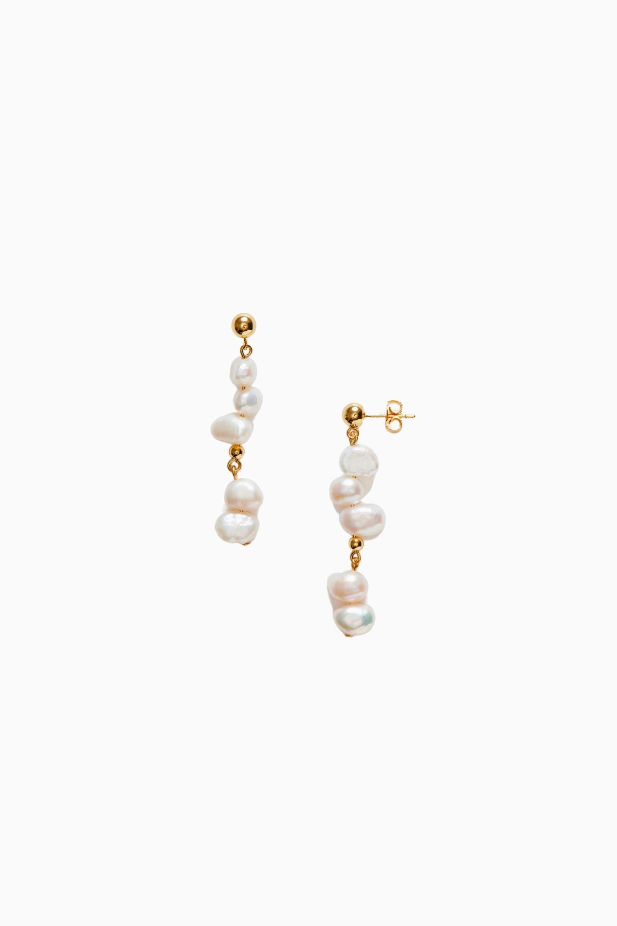 Anni Lu Pearly Drop Earring Long - Gold