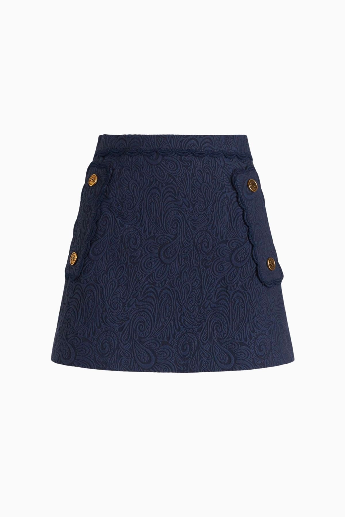 Etro Paisley Jacquard Mini Skirt - Marine