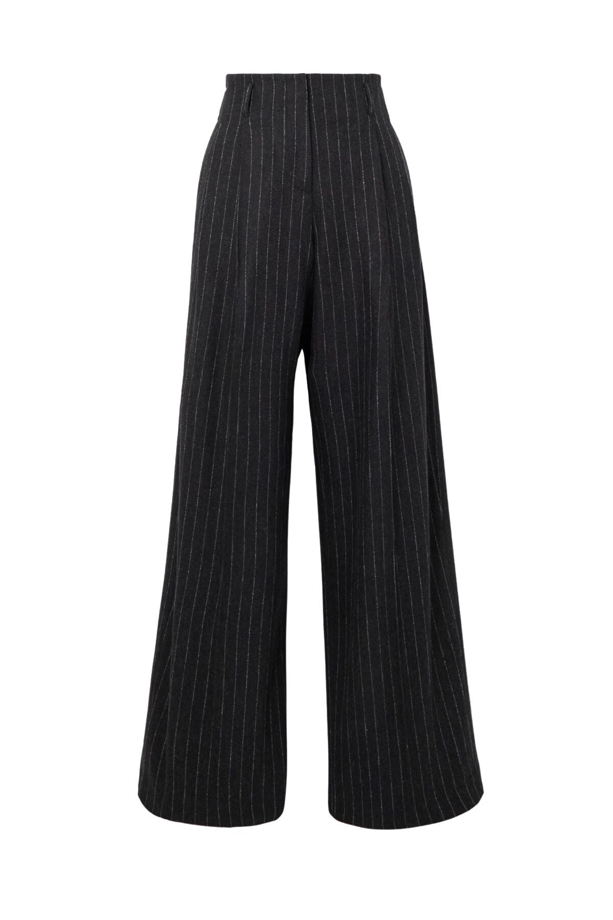 Golden Goose Flannel Pinstripes Pants - Melange Dark Grey/ Arctic Wolf