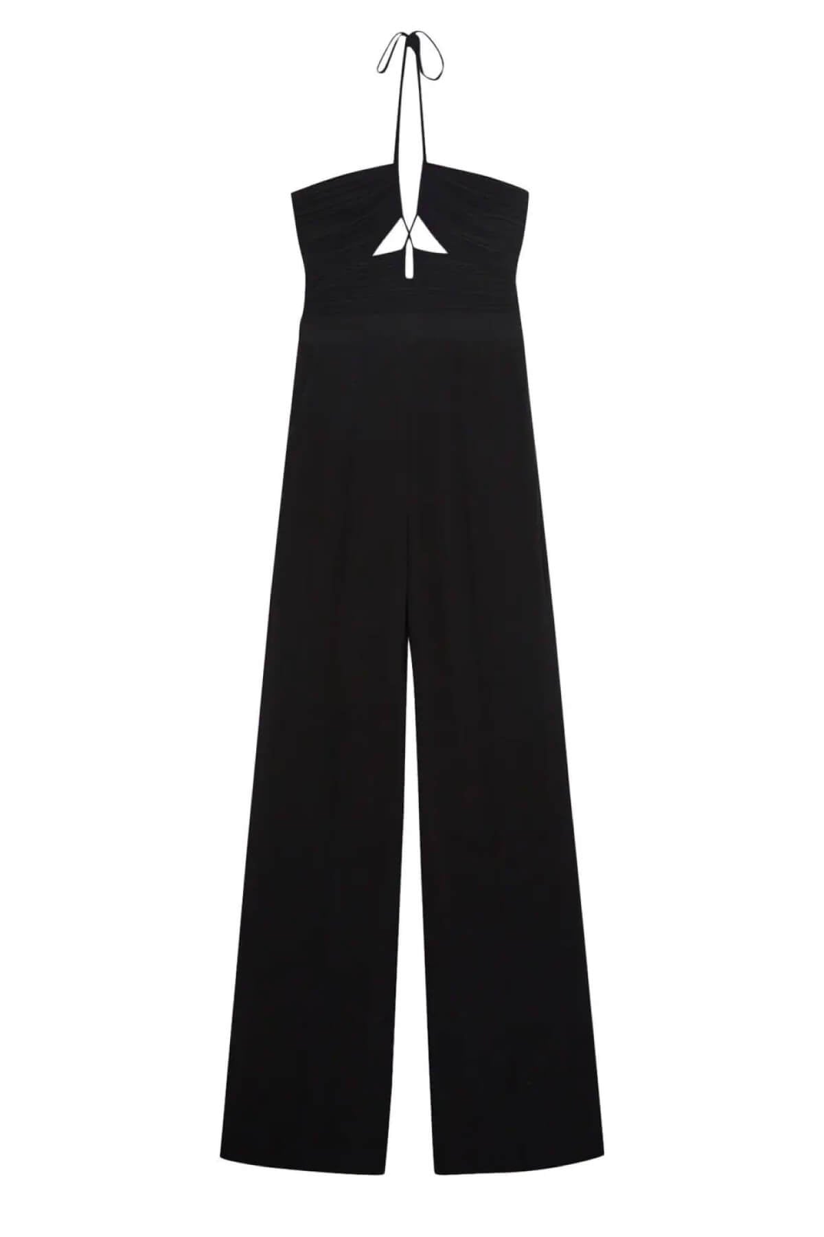 Simkhai Gala Plisse Cut-Out Jumpsuit - Black