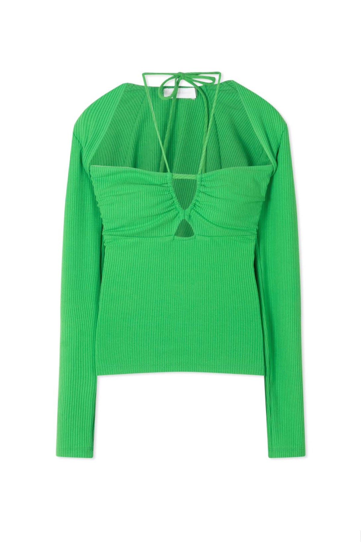 Jonathan Simkhai Merritt Rib Cutout Top - Parrot