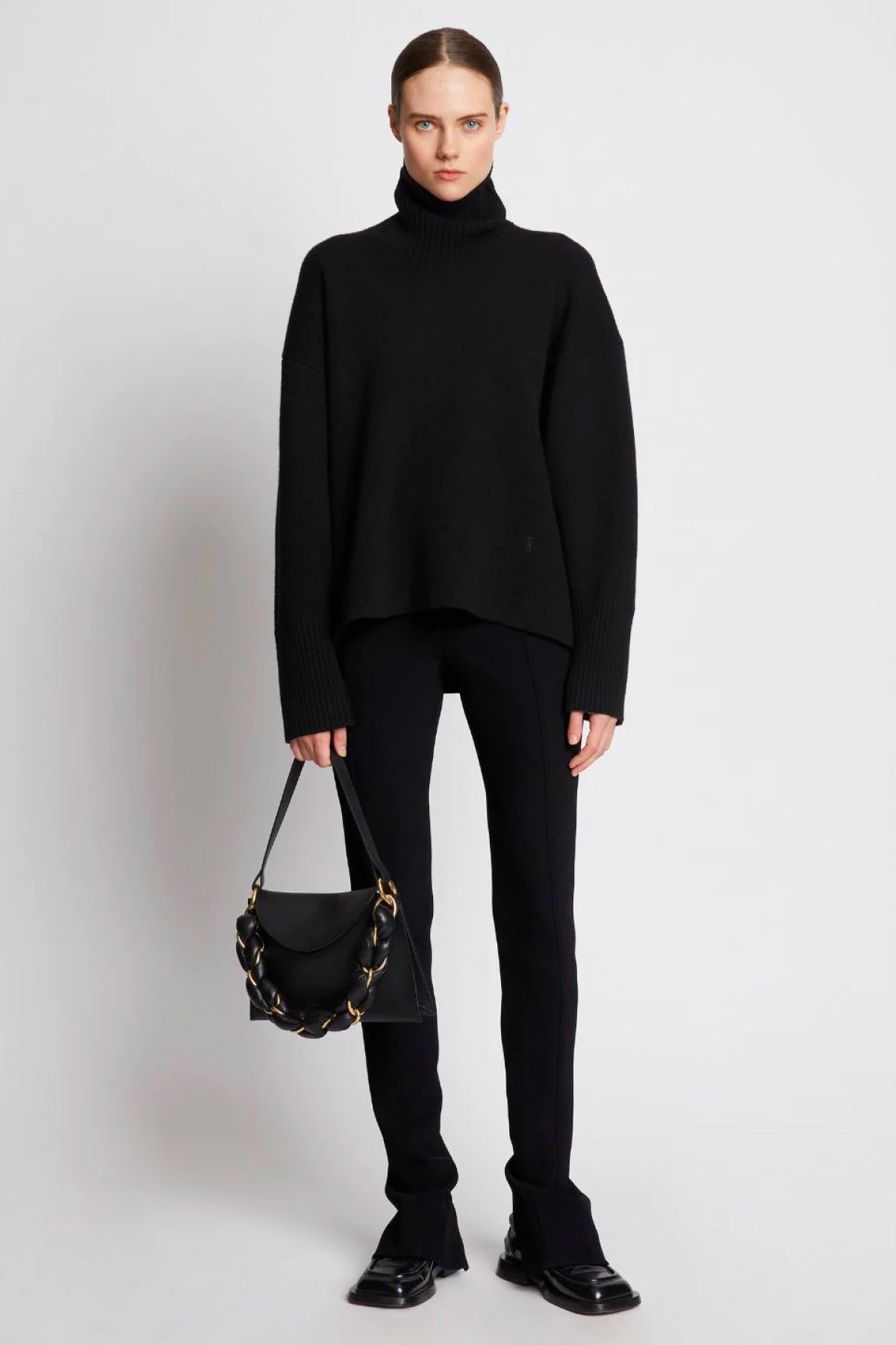 Proenza Schouler Bi-Stretch Crepe Slim Pants - Black