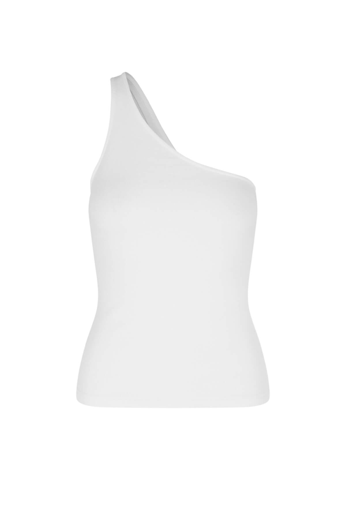 Samsøe Samsøe Sophie One Shoulder Tank Top - White